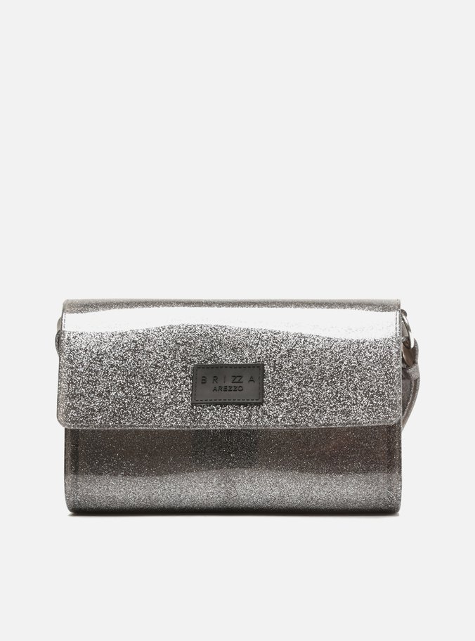 Bolsa Tiracolo Prata Glitter Millie Pequena Brizza