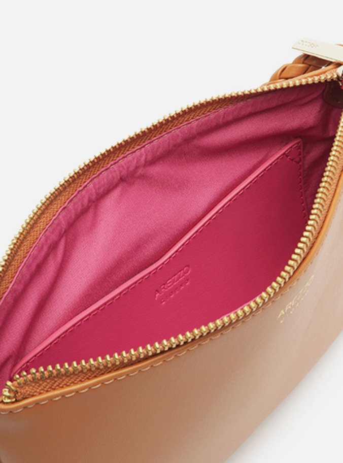 Bolsa Tiracolo Marrom Pequena Alça Corda