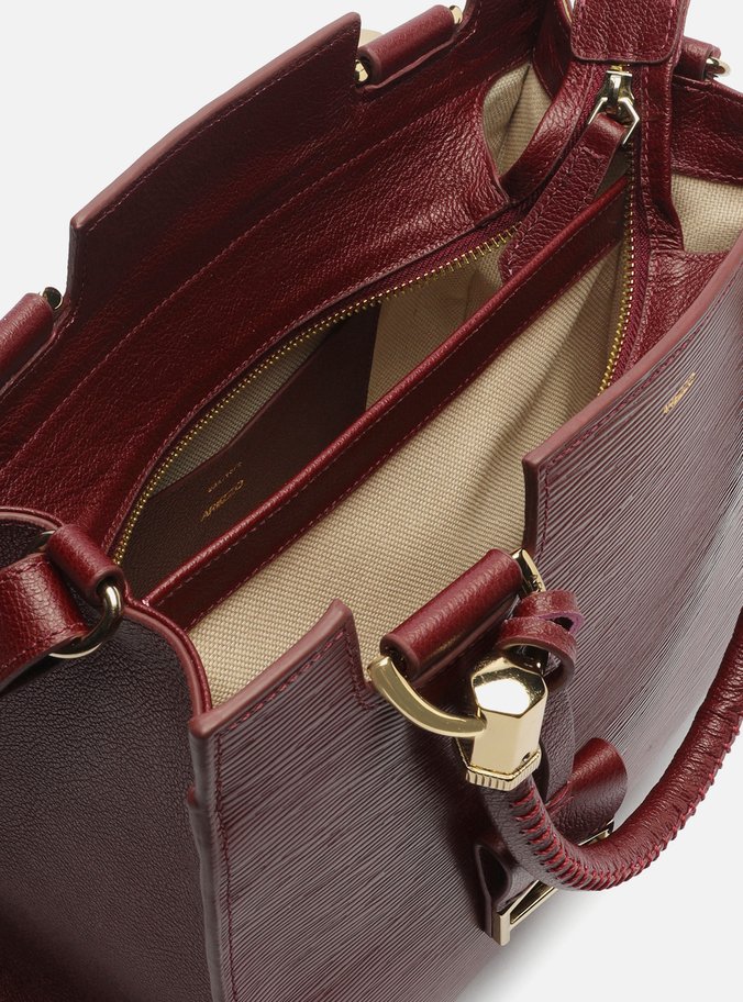 Bolsa Tote Bordô Couro Abraccio Grande