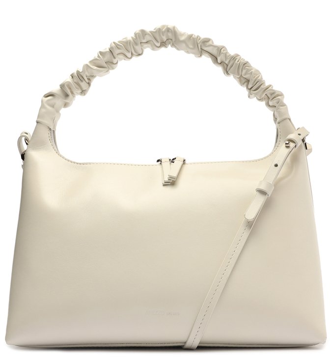 Tiracolo Branca Couro Agatha Média