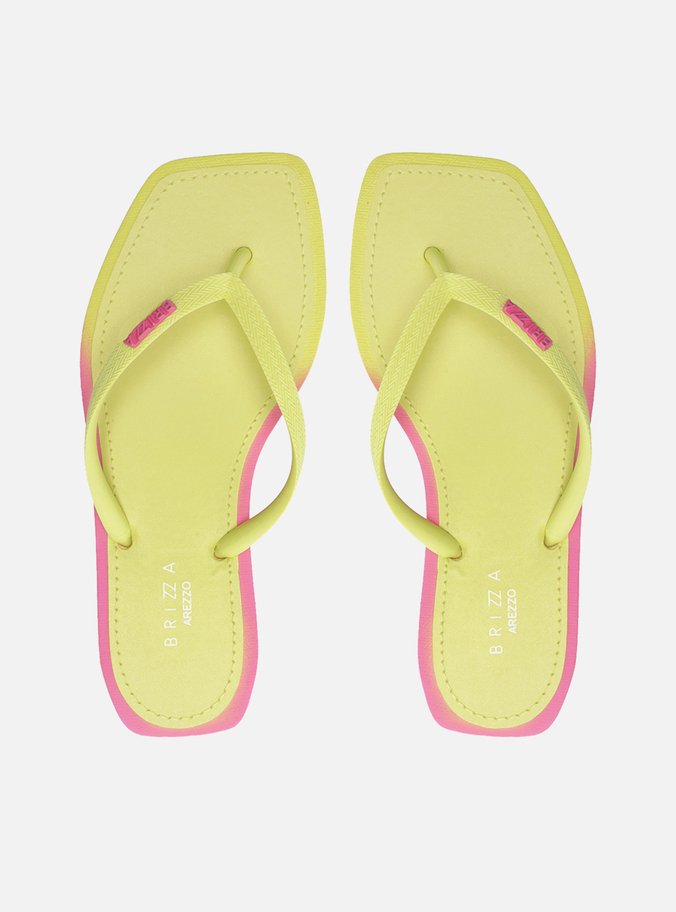 Chinelo de Dedo Amarelo Square Brizza Color