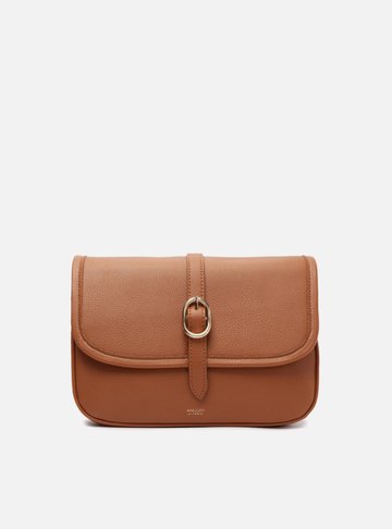 Bolsa Tiracolo Marrom Média Fivela