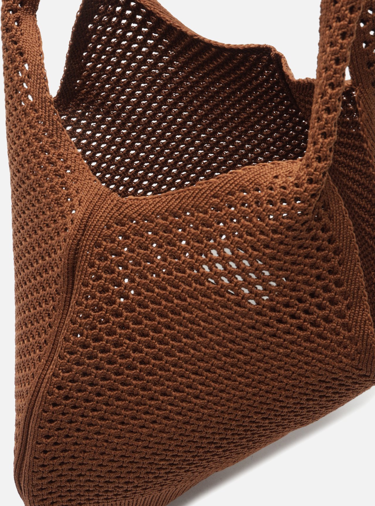 Bolsa Shopping Marrom Knit Média Brizza — foto 4