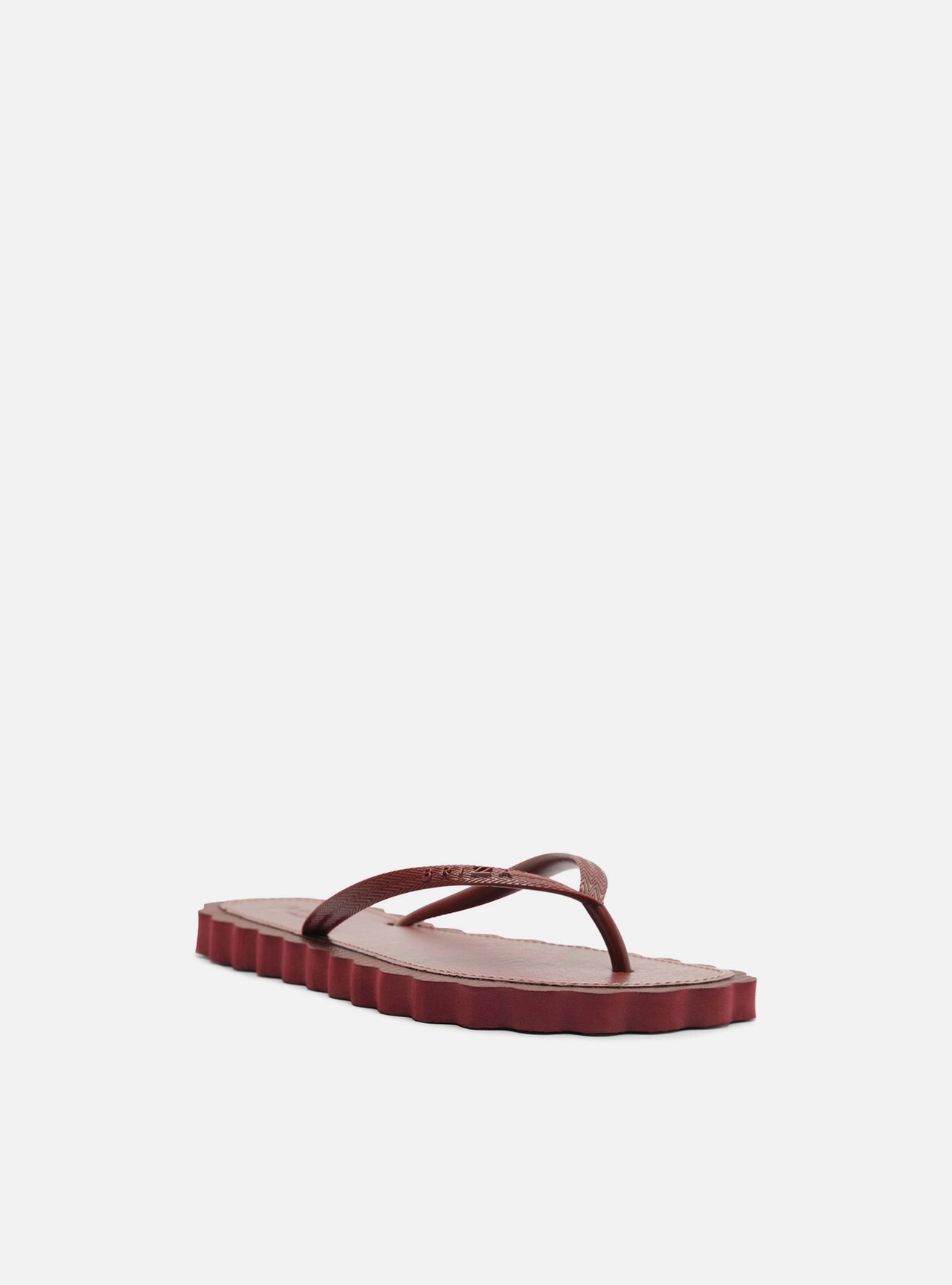 Chinelo de Dedo Vermelho Flatform Tiras Brizza — foto 2