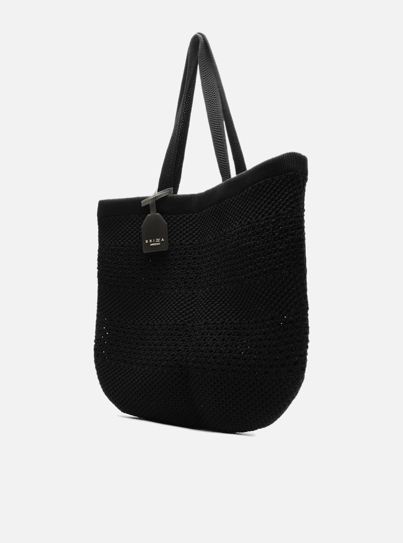 Bolsa Shopping Preta Crochê Grande Camille — foto 2