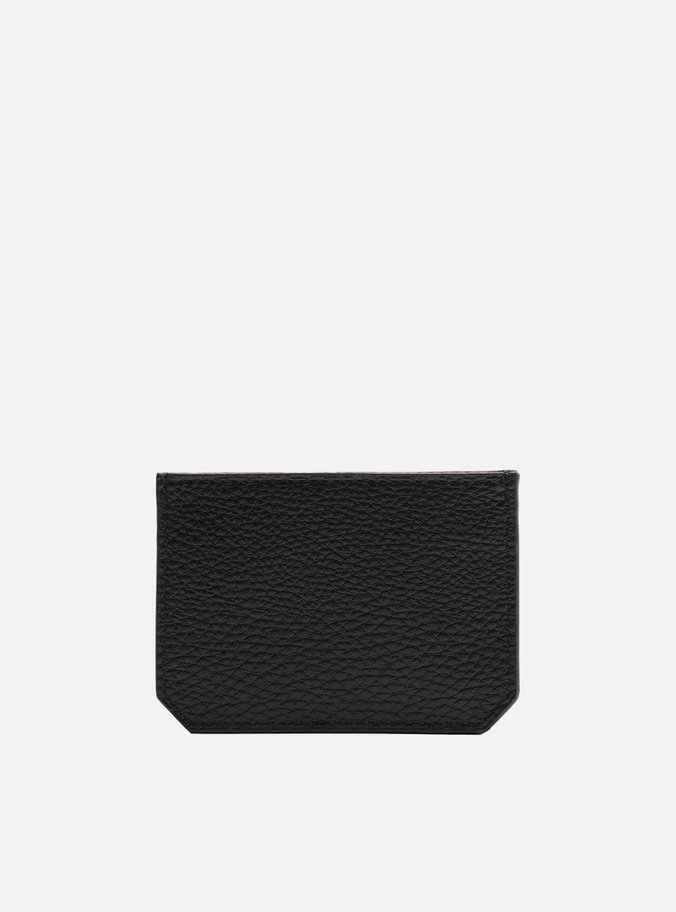 Porta-Cartão Preto Detalhe Liso