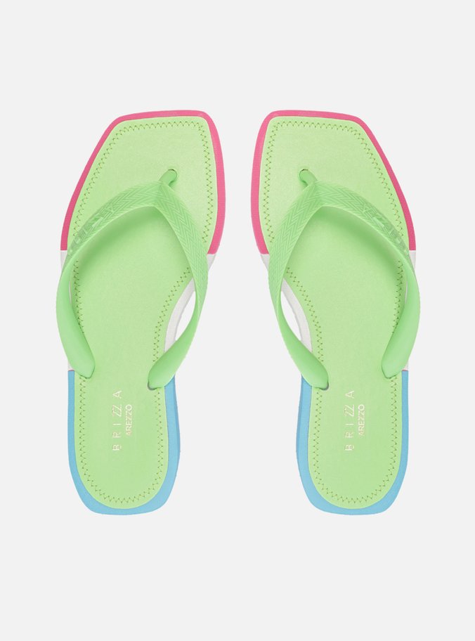 Chinelo de Dedo Verde Color Square Brizza