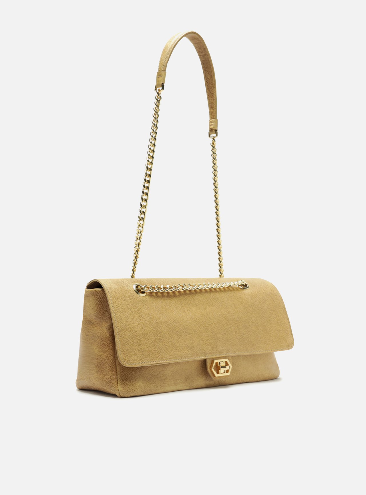 Bolsa Tiracolo Nude Couro Grande Croco Corrente — foto 5