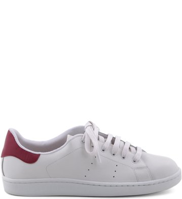 Tenis Branco Detalhe Vermelho