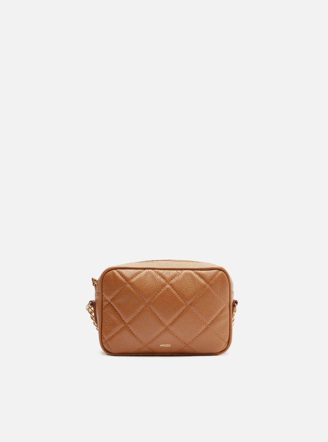 Bolsa Tiracolo Marrom Couro Matelassê Pequena
