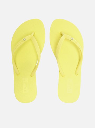 Chinelo de Dedo Amarelo e Bag Tecido