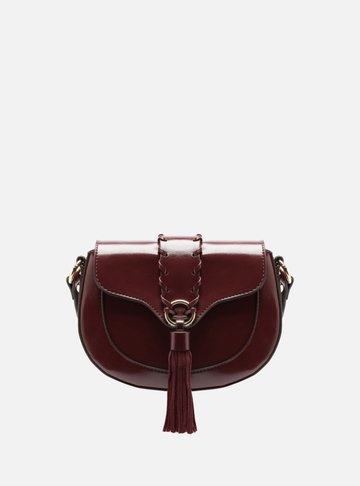 Bolsa Tiracolo Bordô Média Barbicacho