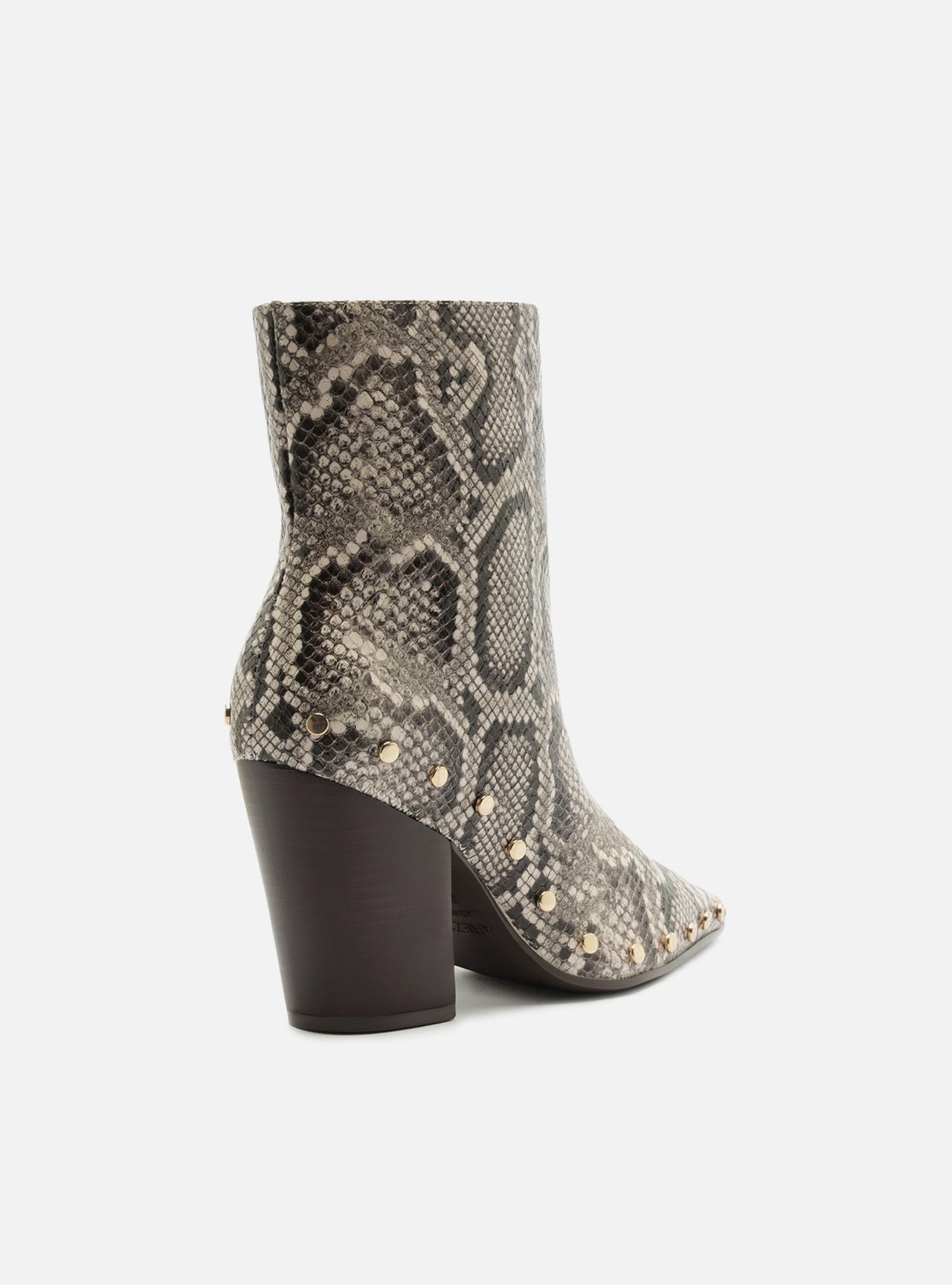 Bota Animal Print Cano Médio Salto Bloco — foto 3