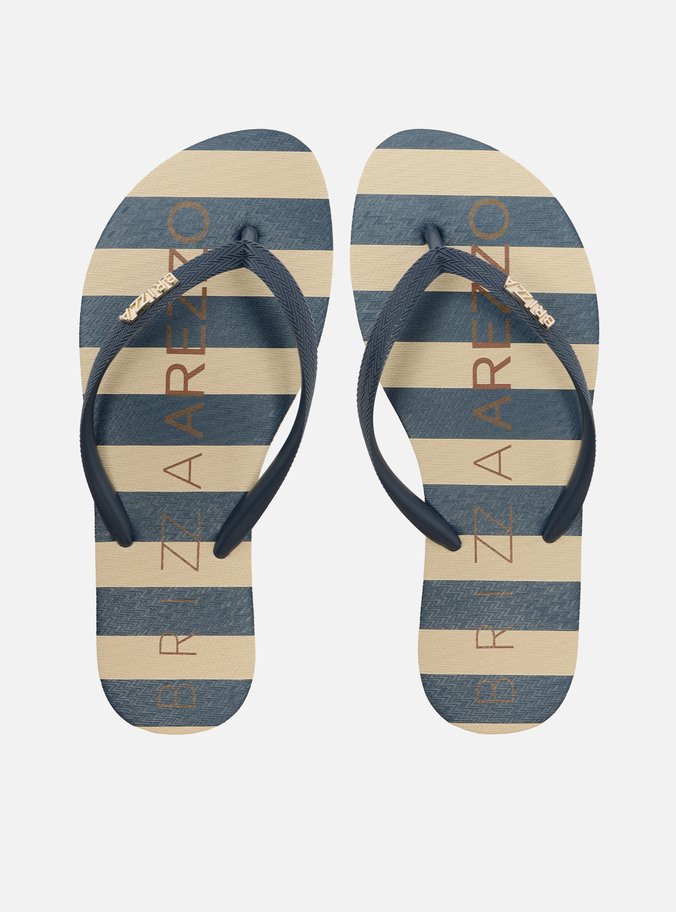 Chinelo de Dedo Azul Listrado Essential