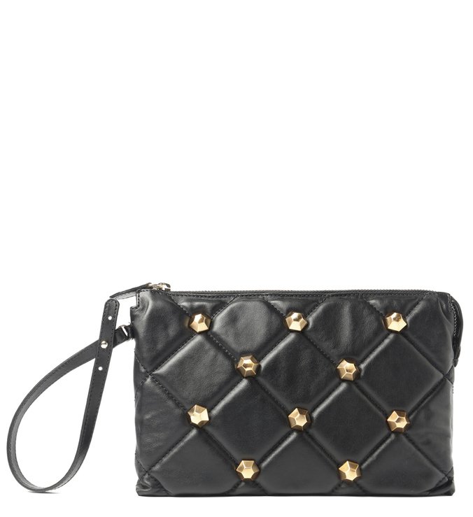 Clutch Preta Couro Bee.ZZ