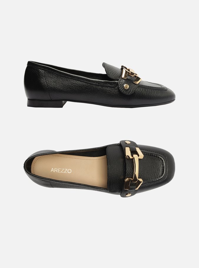 Loafer Preto Couro Bridão Switch com Troca de Bridão