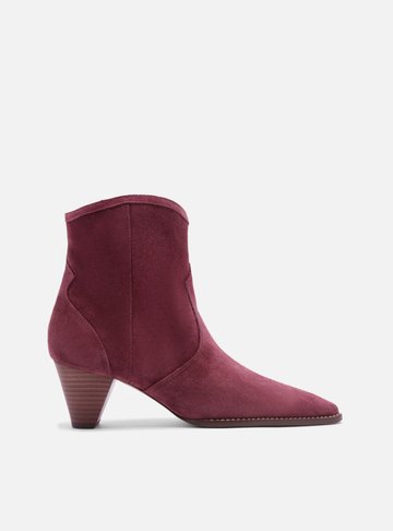 Bota Vermelha Camurcina Cano Curto Western