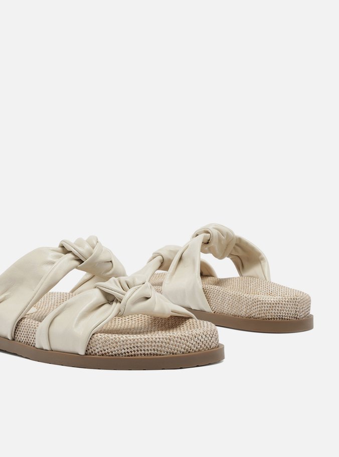 Sandália Papete Off-White Couro