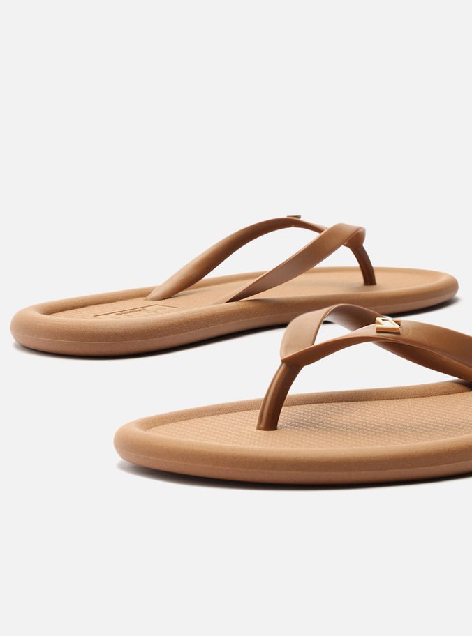 Chinelo de Dedo Nude Tiras Bold Brizza