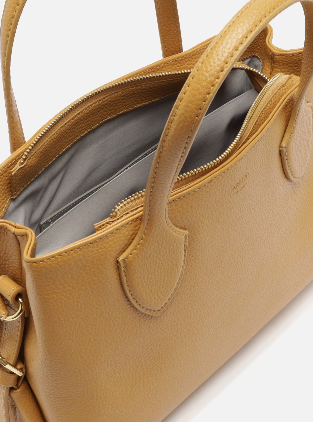 Bolsa Tote Marrom Texturizada Grande Fivelas — foto 4