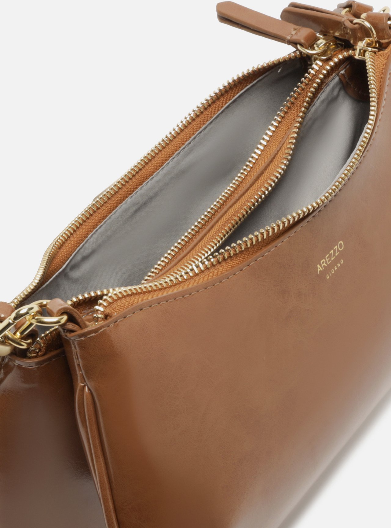 Bolsa Tiracolo Marrom Média Corrente — foto 4