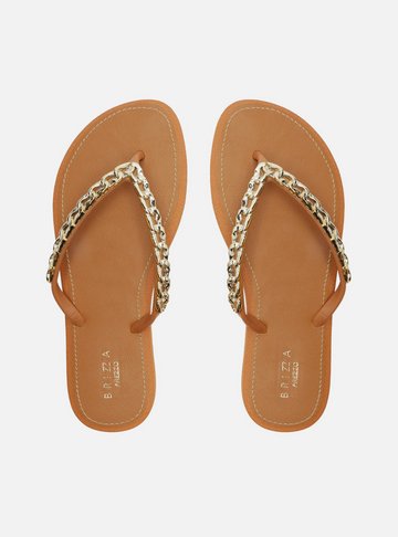Chinelo de Dedo Marrom Corrente Essential