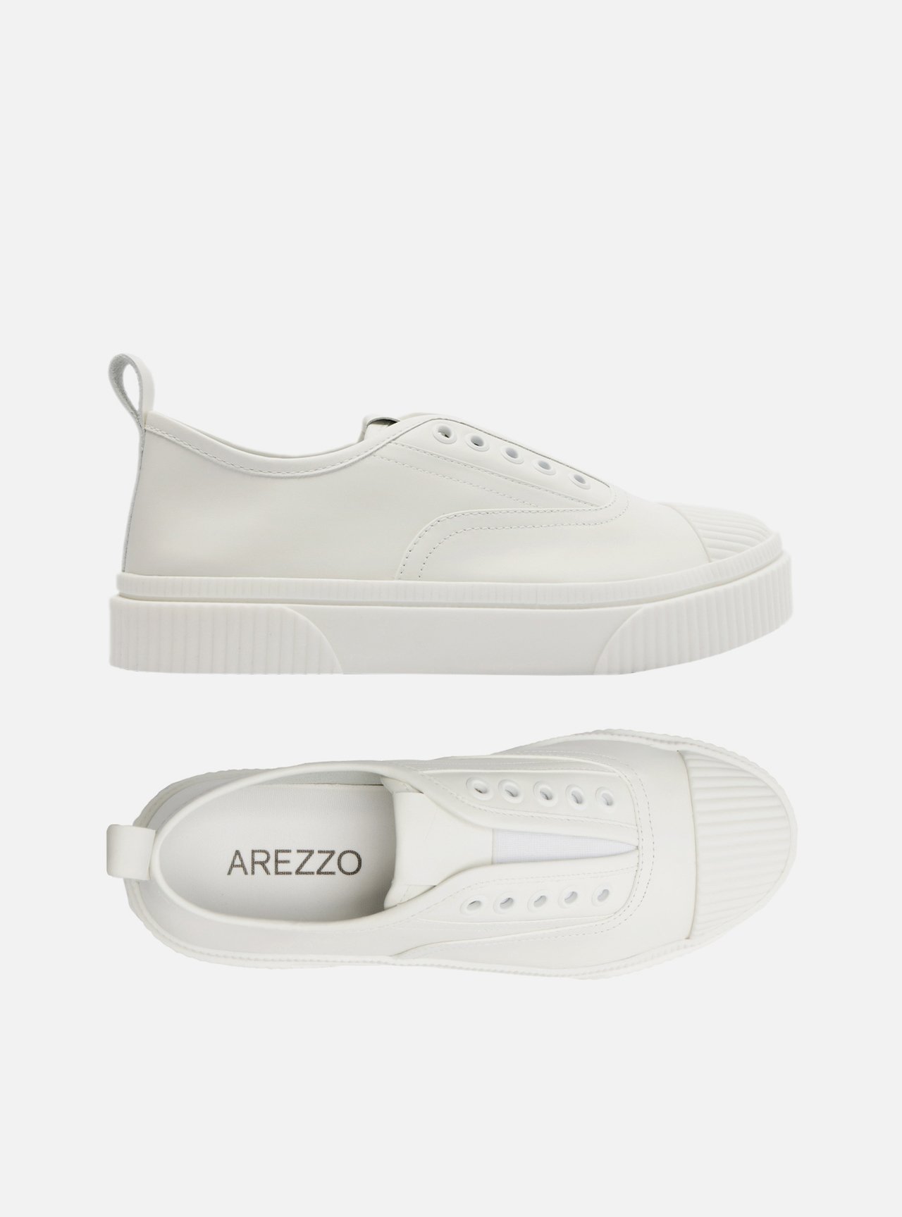 Tênis Slip On Branco Couro Ilhós — foto 5