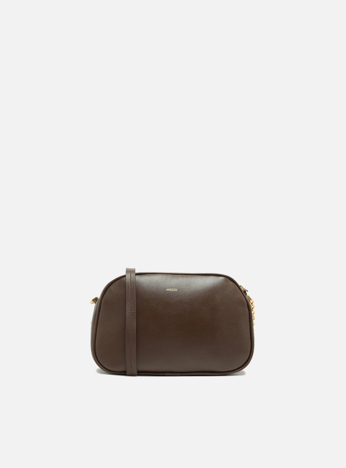 Bolsa Tiracolo Marrom Couro Matelassê Pequena