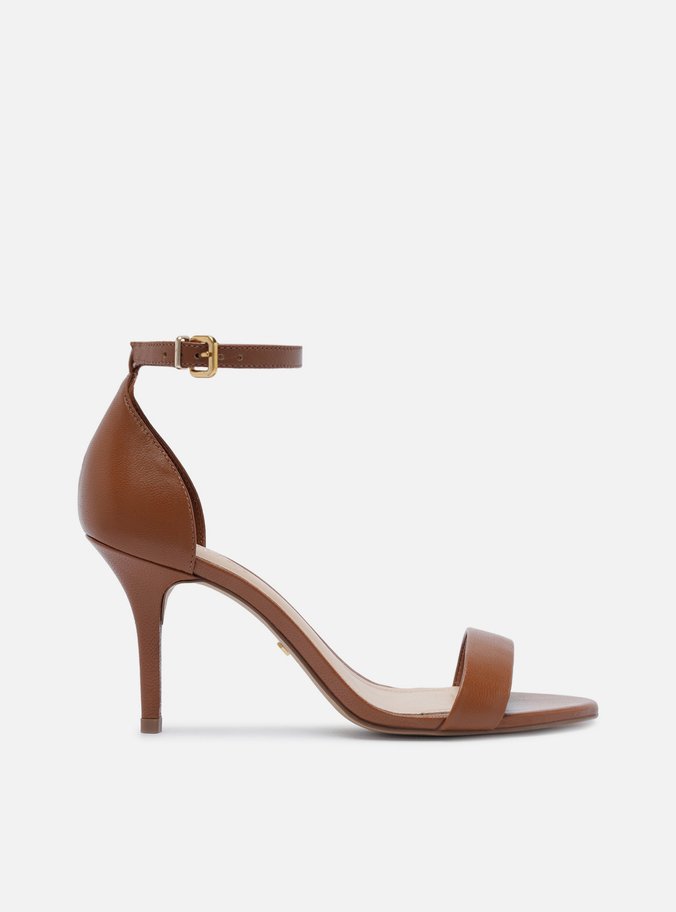 Sandália Isabelli Salto Médio Marrom