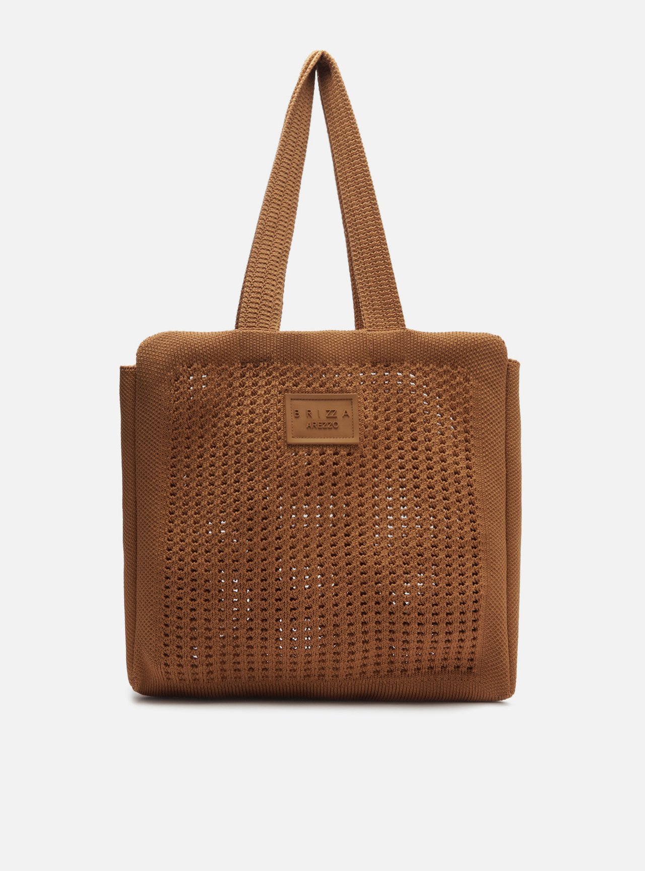 Bolsa Shopping Caramelo Crochê Mônaco Grande — foto 1