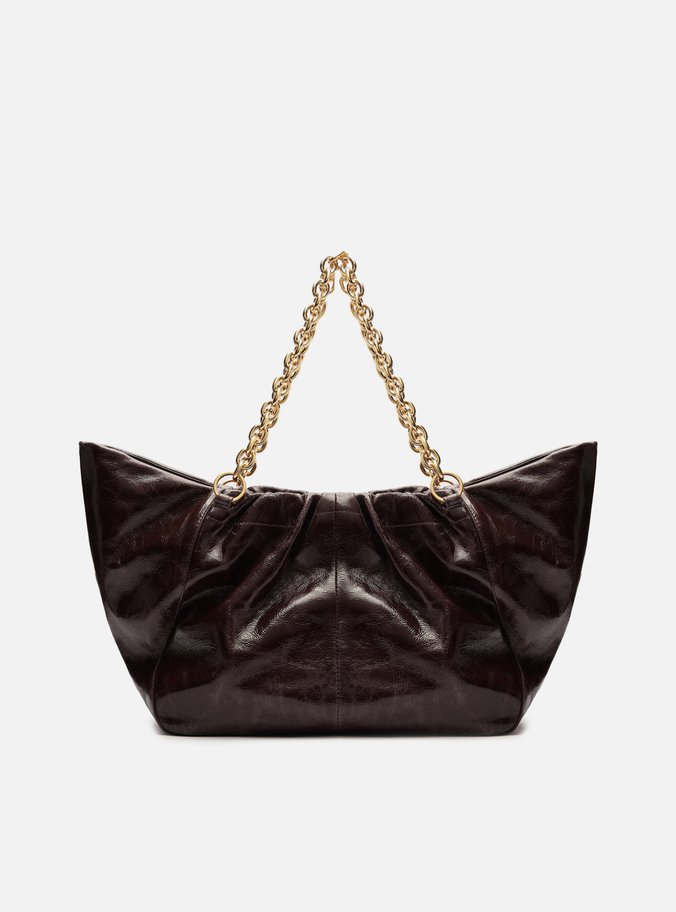 Bolsa Shopping Marrom Couro Worn Grande