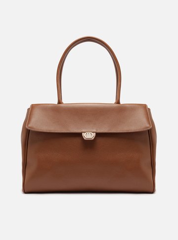 Arezzo — Bolsa Tote Couro Marrom Grande