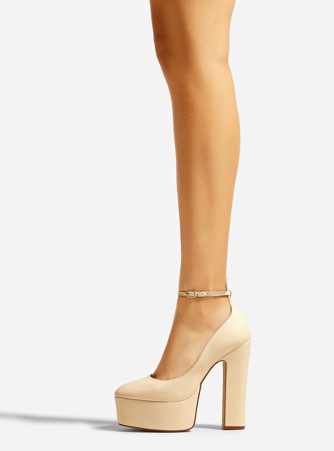 Sandália Off-White Couro Meia Pata Madison