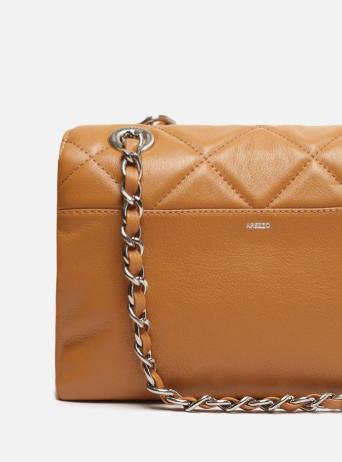 Bolsa Tiracolo Marrom Couro Média Mizz