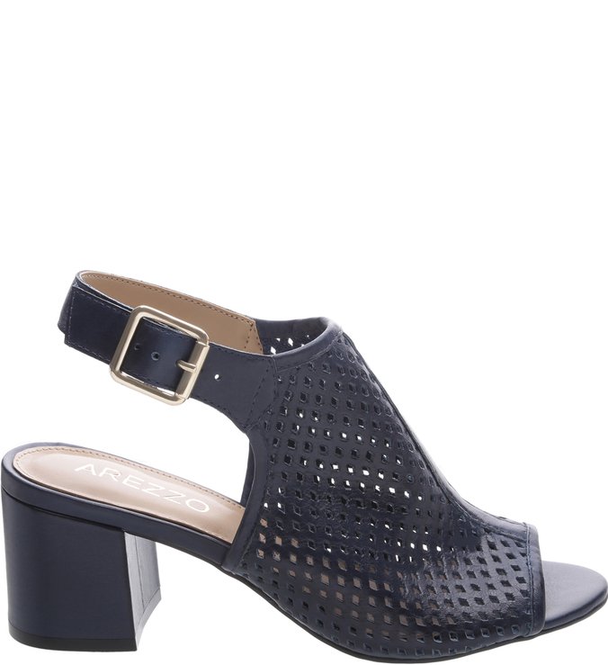 Sandália Couro Trama Office Blue