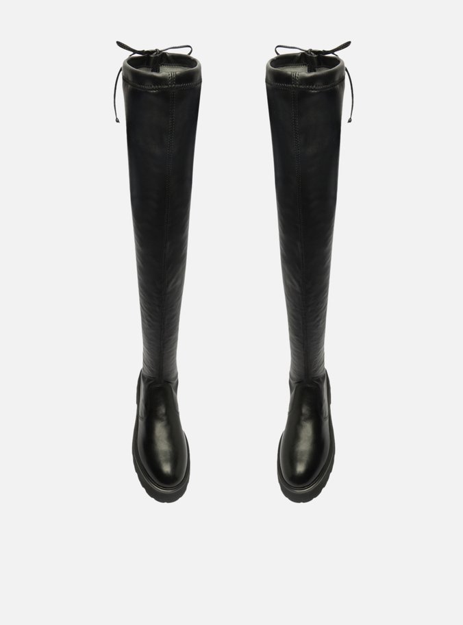 Bota Over The Knee Preta Tratorada