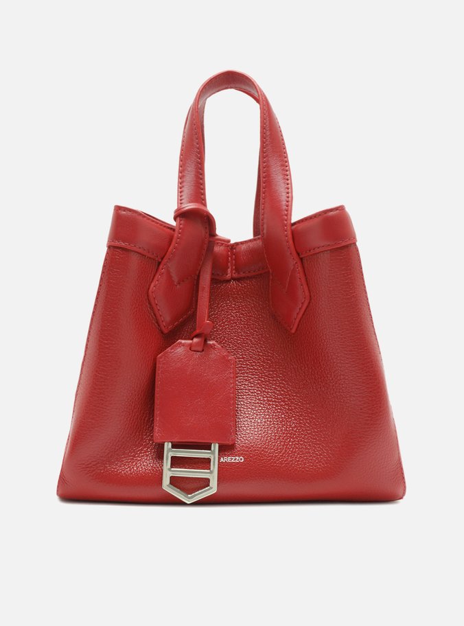 Bolsa Shopping Vermelha Couro Pequena Bag Charm