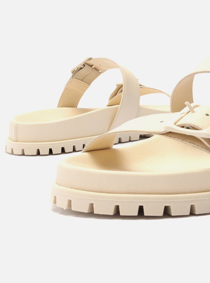 Papete Off-White Couro Tratorada Tiras