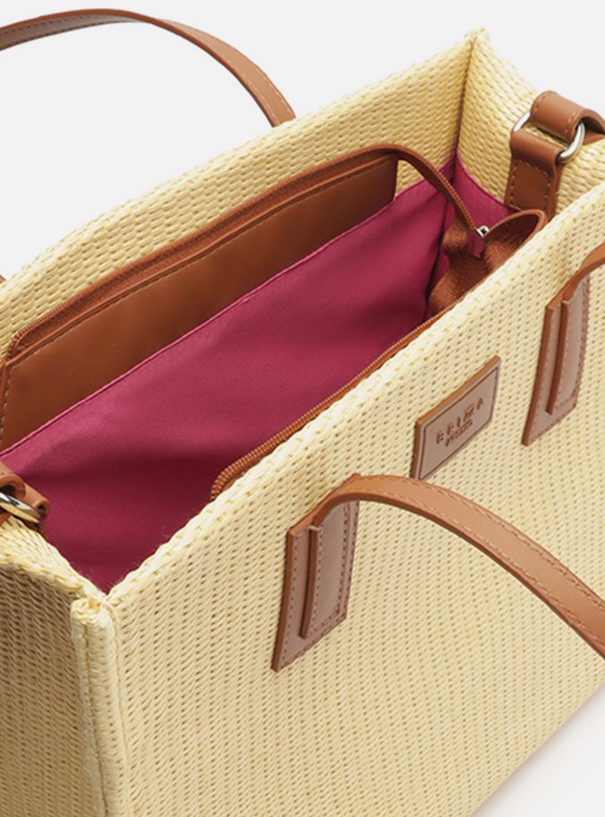 Bolsa Shopping Multicolorida Palha Brizza