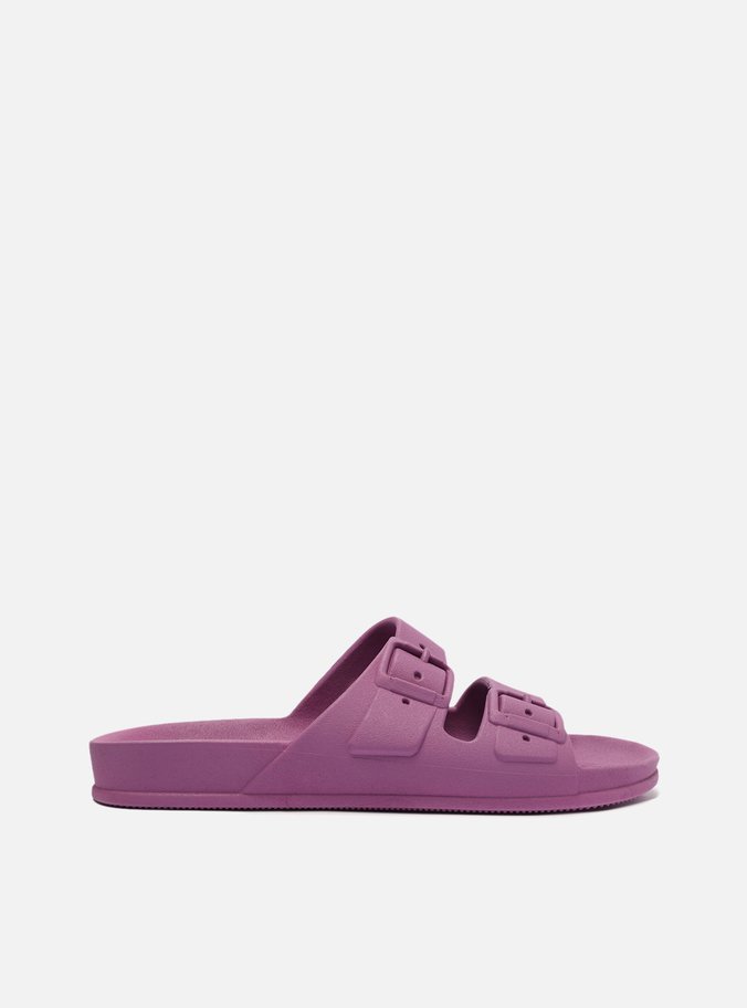 Chinelo Slide Roxo Fivelas Brizza