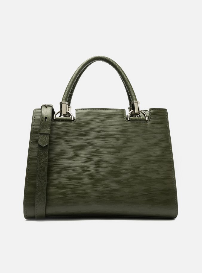 Bolsa Tote Verde Couro Abraccio Grande