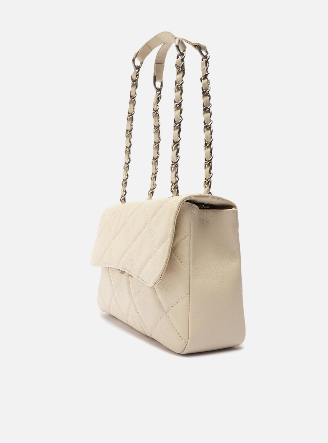 Bolsa Tiracolo Off-White Couro Mizz Média — foto 2