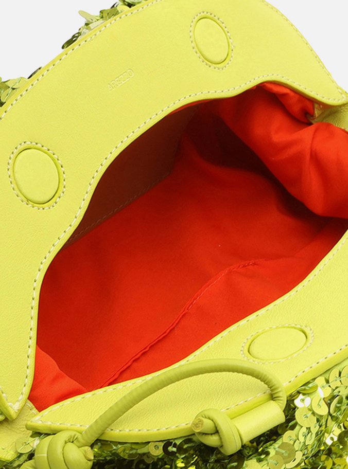 Bolsa Tiracolo Verde Aria Pequena Paetê
