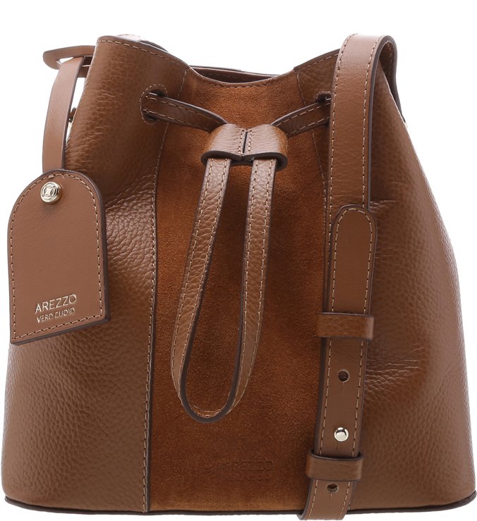 Bolsa Bucket Couro Isabel Média Buriti