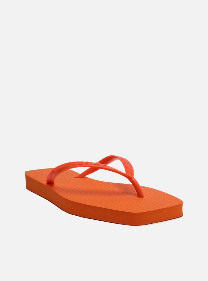 Chinelo de Dedo Laranja Básico Square Brizza