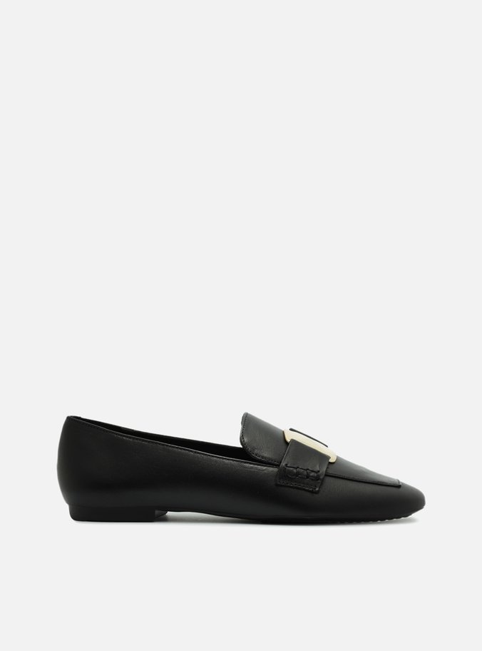 Mocassim Preto Bico Quadrado