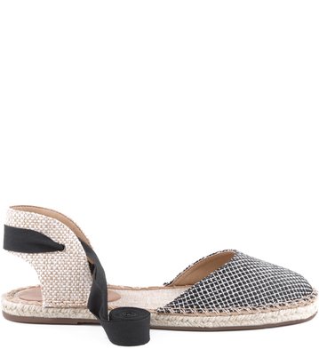 Espadrille Amarração Losangos Preta