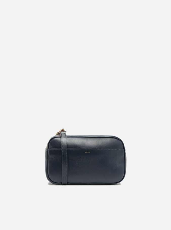 Bolsa Tiracolo Azul Couro Pequena Matelassê