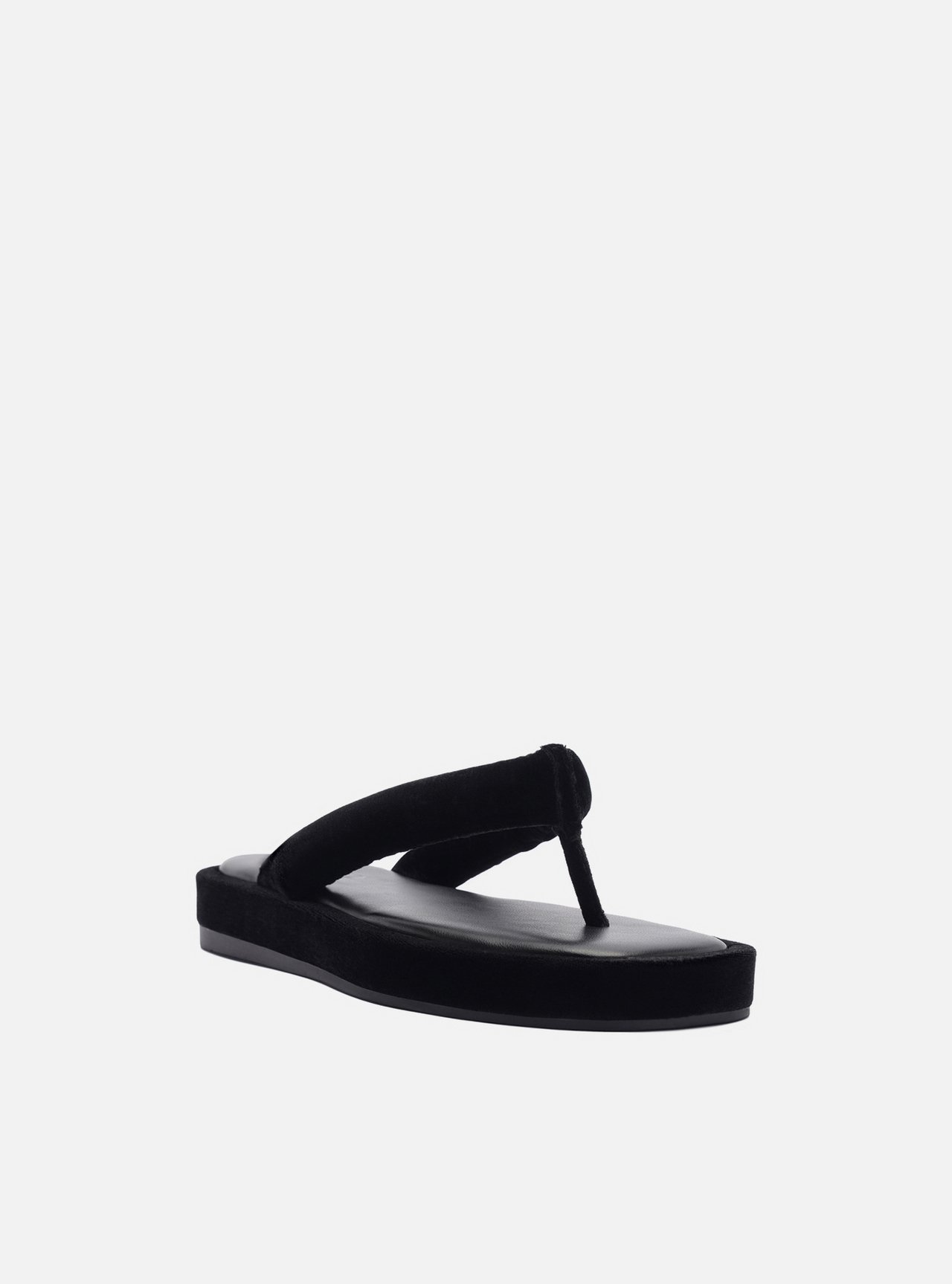 Sandália Preta Salto Flatform Tiras — foto 2