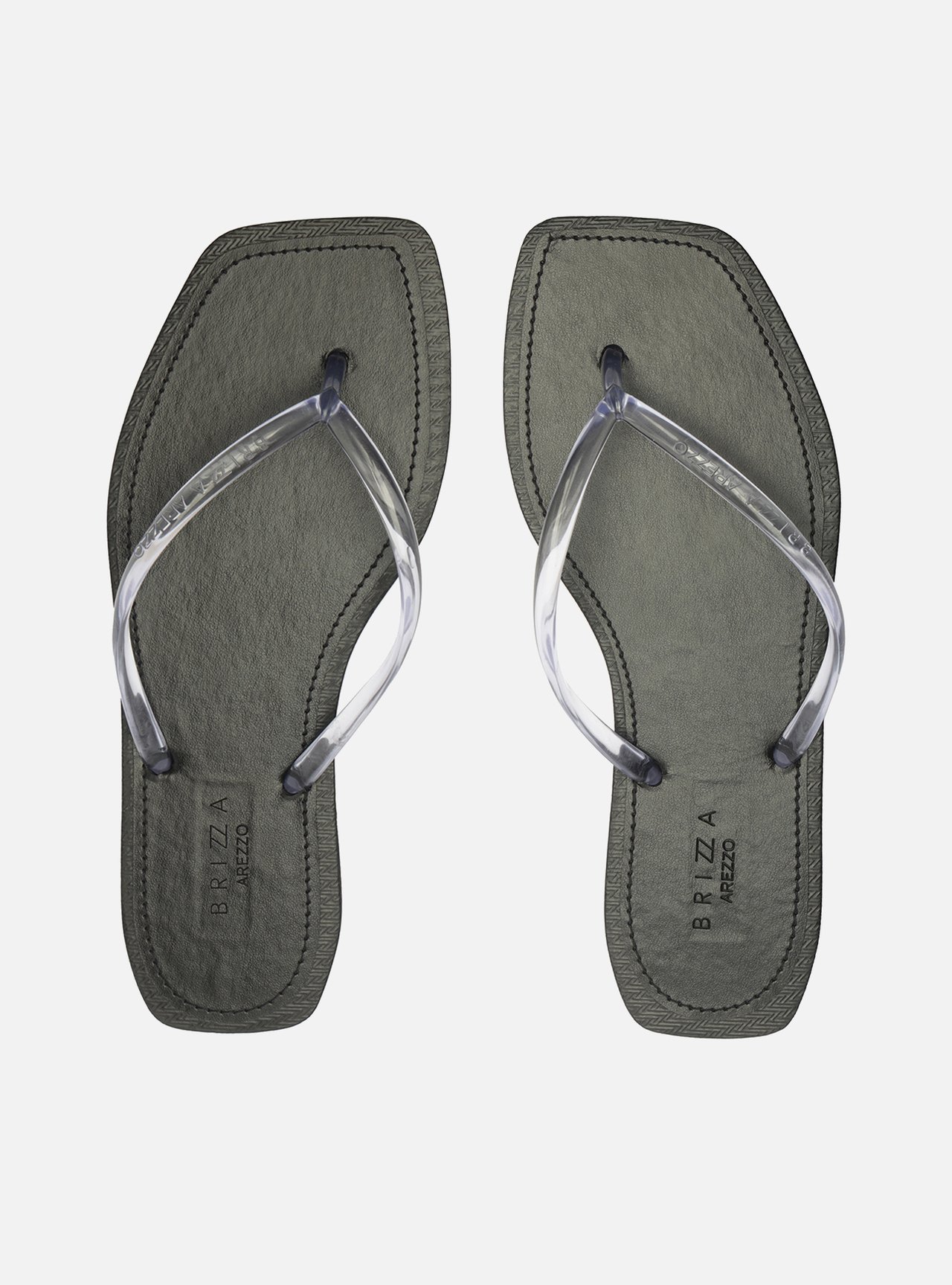 Chinelo de Dedo Preto Square Brizza — foto 1